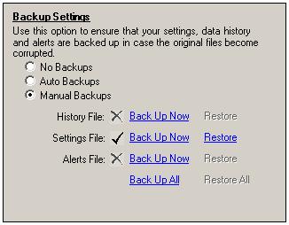 Backup Settings