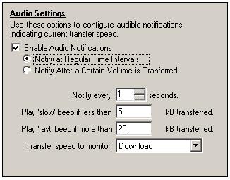 Audio Settings - Time Intervals